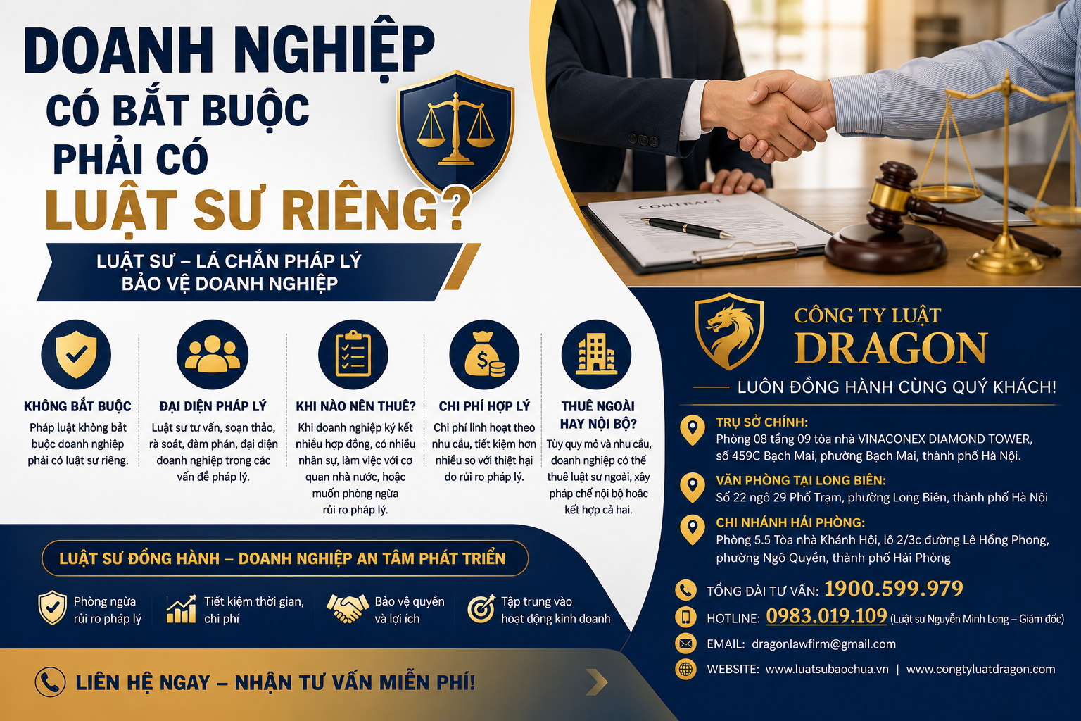 Doanh nghiệp có bắt buộc phải có luật sư riêng không? Khi nào nên thuê luật sư doanh nghiệp và đâu là giải pháp tối ưu?